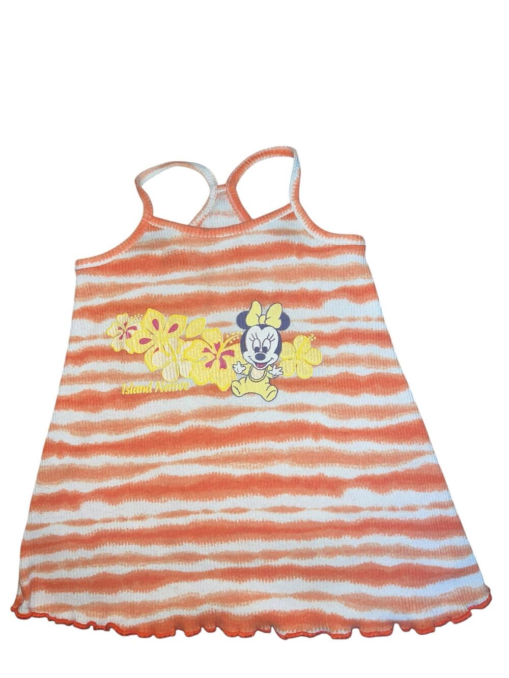 Vintage 90s Disney Babies Minnie Mouse tie dye hawaiian dress baby girl 24 month